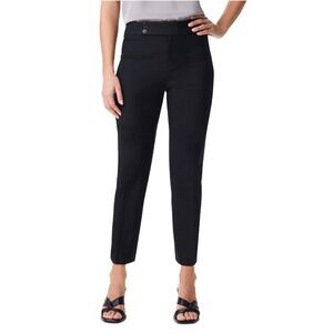 NIC+ZOE Bi Stretch Straight Ankle Pants Black Onyx Size 2 F241896 NEW